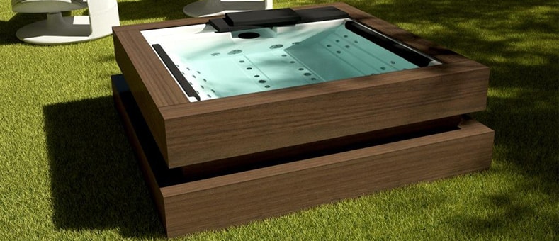 Spa Cube con mueble de Madera