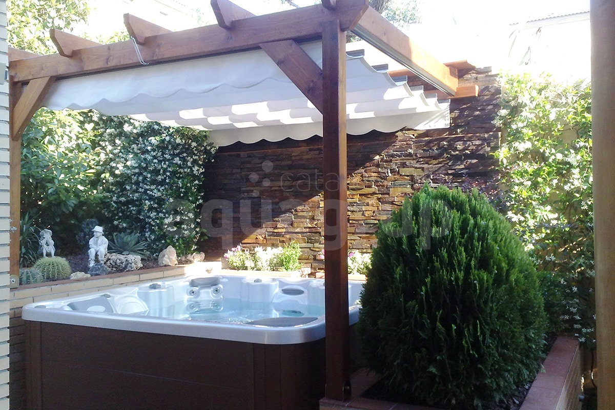 Photo: hot tubs for family in the garden