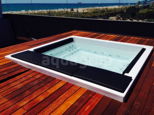 Project: installation of a built-in spa hot tubs