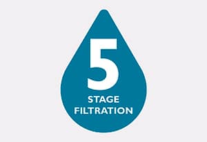 Filtration with 5 stages