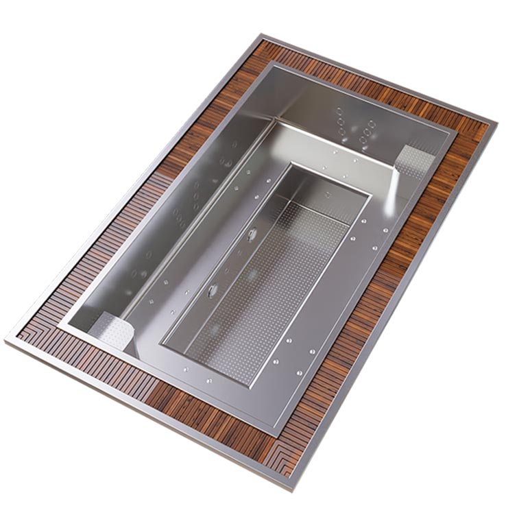 Mini piscina inox d´exterior innoVibe 8 persones