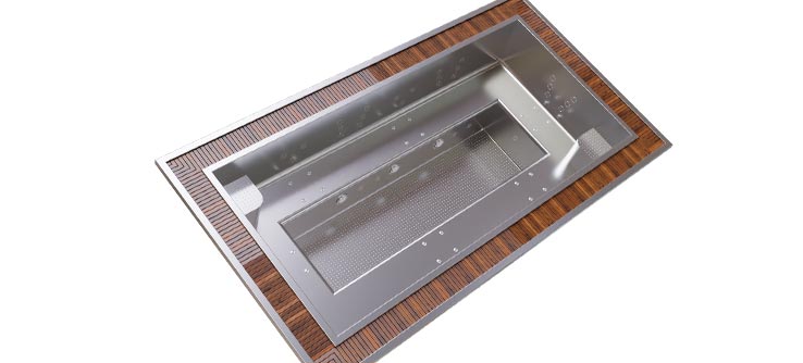 Jacuzzi d´exterior d´acer inoxidable by Aquavia Spa InnoVive 10 persones